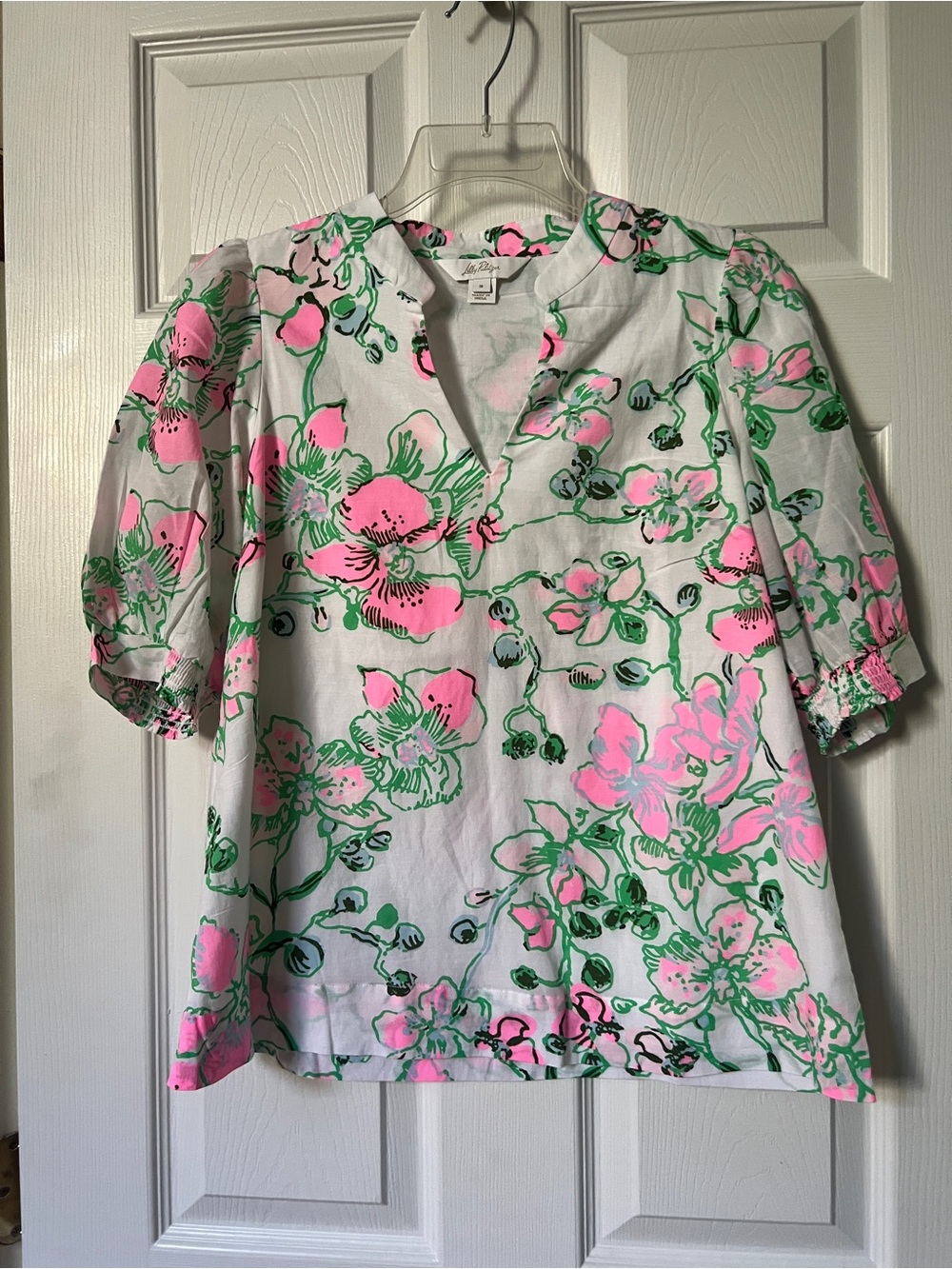 NWT Lilly Pulitzer Brinelle Top Multi Oversized Orchids On The Avenue S